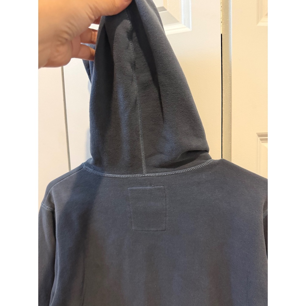 Life is Good Womens Hoodie Small Gray Teal Logo Pullover Sweatshirt Semi-Fitted - Picture 4 of 6